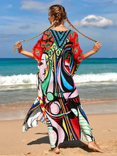 Bohemian Print Multicolor Beach Style Kaftan Maxi Dress - Swimsuit Cover-Up