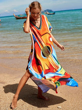 Bohemian Print Multicolor Beach Style Kaftan Maxi Dress - Swimsuit Cover-Up