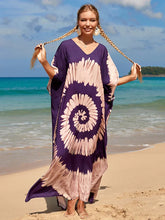 Bohemian Print Multicolor Beach Style Kaftan Maxi Dress - Swimsuit Cover-Up