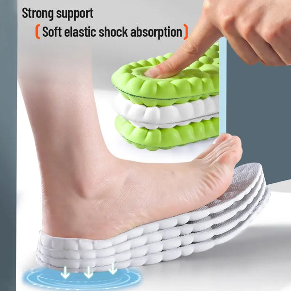 MiaStores 4D Shock-Absorption Sport Insoles – Breathable, Deodorizing Cushion Inserts for Men & Women 