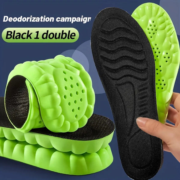 MiaStores Breathable Wormwood Deodorant Insoles – Shock-Absorbing Arch Support Latex Inserts for Running & Foot Care 