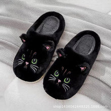 Cozy Autumn & Winter Cotton Slippers for Couples – Adorable Kitty Cartoon Design for Men & Women