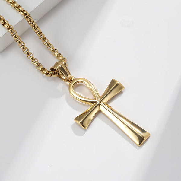 Miastores.net | Ancient Egyptian Life Pendant Necklace: Titanium Steel Anka Couple