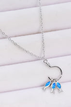 Opal Fish Sterling Silver Necklace