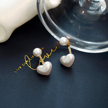 Simple Love Pearl Stud Earrings – Elegant Temperament Design