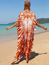 Bohemian Print Multicolor Beach Style Kaftan Maxi Dress - Swimsuit Cover-