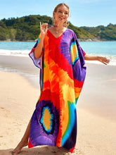 Bohemian Print Multicolor Beach Style Kaftan Maxi Dress - Swimsuit Cover-Up
