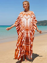 Bohemian Print Multicolor Beach Style Kaftan Maxi Dress - Swimsuit Cover-Up