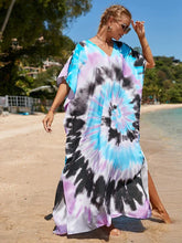 Bohemian Print Multicolor Beach Style Kaftan Maxi Dress - Swimsuit Cover-