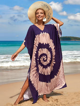 Bohemian Print Multicolor Beach Style Kaftan Maxi Dress - Swimsuit Cover-Up