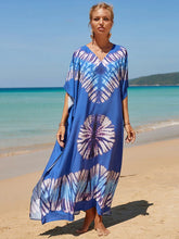 Bohemian Print Multicolor Beach Style Kaftan Maxi Dress - Swimsuit Cover-Up