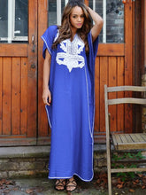 Bohemian Print Multicolor Beach Style Kaftan Maxi Dress - Swimsuit Cover-