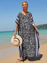 Bohemian Print Multicolor Beach Style Kaftan Maxi Dress - Swimsuit Cover-Up