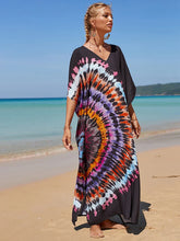 Bohemian Print Multicolor Beach Style Kaftan Maxi Dress - Swimsuit Cover-Up