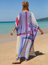 Bohemian Print Multicolor Beach Style Kaftan Maxi Dress - Swimsuit Cover-Up