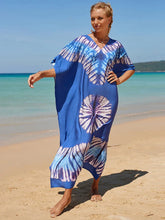 Bohemian Print Multicolor Beach Style Kaftan Maxi Dress - Swimsuit Cover-Up