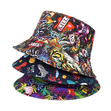 Animal Letter Print Panama Bucket Hat - Summer Sun Fisherman Hat