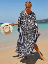 Bohemian Print Multicolor Beach Style Kaftan Maxi Dress - Swimsuit Cover-Up