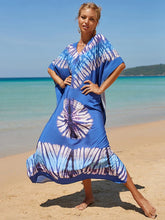 Bohemian Print Multicolor Beach Style Kaftan Maxi Dress - Swimsuit Cover-Up