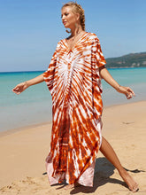 Bohemian Print Multicolor Beach Style Kaftan Maxi Dress - Swimsuit Cover-Up
