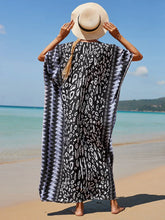 Bohemian Print Multicolor Beach Style Kaftan Maxi Dress - Swimsuit Cover-Up