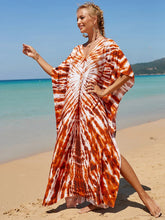 Bohemian Print Multicolor Beach Style Kaftan Maxi Dress - Swimsuit Cover-Up