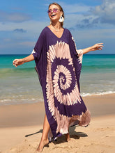 Bohemian Print Multicolor Beach Style Kaftan Maxi Dress - Swimsuit Cover-Up