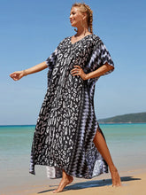 Bohemian Print Multicolor Beach Style Kaftan Maxi Dress - Swimsuit Cover-Up